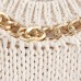 Asymmetric hem chain top for women's clothing