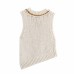 Asymmetric hem chain top for women's clothing