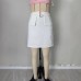 High waisted A-line short skirt