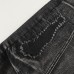 Heavy industry used washed denim jeans