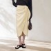 Solid color irregular skirt for women