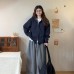 Vintage Embroidered Hooded Cardigan Women's Open Front Sweatshirt Casual Loose Style Outerwear