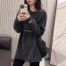 Style Round Neck Velvet Sweatshirt for Women