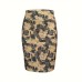 Printed split hip skirt