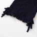 Texture Knitted Bow Round Neck Top