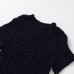 Texture Knitted Bow Round Neck Top