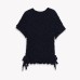 Texture Knitted Bow Round Neck Top
