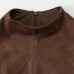 Suede texture effect top for women's clothing