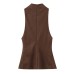 Suede texture effect top for women's clothing