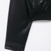 Stand collar faux leather strap jacket for women's wear