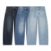 Mid waist loose fitting bucket shaped jeans Mid waist loose fitting bucket shaped jeans