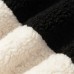 Geometric color block lamb wool cotton coat jacket