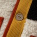 Geometric color block lamb wool cotton coat jacket