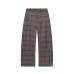 Grid patterned lotus leaf hem jacket+balloon version pants Grid patterned lotus leaf hem jacket+balloon version pants