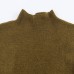 Asymmetric knitted top with side inlay