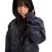 Retro Heavy-Duty Stud Short Hoodie Jacket for Women, Fleece-Lined Thick Loose Zip-Up Top