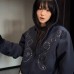Retro Heavy-Duty Stud Short Hoodie Jacket for Women, Fleece-Lined Thick Loose Zip-Up Top