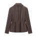 Fashionable Casual Solid Color Coat for Women  Versatile Outerwear