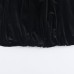 New Women's Clothing Bow Decorated Velvet Balloon Sleeve Top