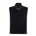 Street semi high neck hairy camisole top