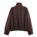 Retro loose short suede leather jacket Retro loose short suede leather jacket