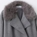 Lazy style casual fur collar coat for women's clothing