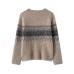 Jacquard Knitted Shirt with Brushing Effect Jacquard Knitted Shirt with Brushing Effect