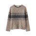 Jacquard Knitted Shirt with Brushing Effect Jacquard Knitted Shirt with Brushing Effect