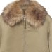 Artificial fur lapel pilot jacket women's clothing