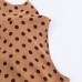 Polka dot bow MIDI dress for women