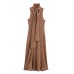 Polka dot bow MIDI dress for women