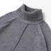Lazy style loose stand up collar knitted sweater
