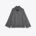 Lazy style loose stand up collar knitted sweater
