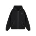 Embroidered Hoodie for Women, Casual Loose Fit Zip-Up Sweatshirt with Hooded Design