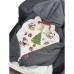 Design Heavy Embroidery Cartoon Cat Color-blocked Raglan Sleeve Loose Fleece Hoodie