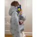 Retro Star Letter Print Hoodie for Women,Loose Oversized Hooded Sweatshirt Coat