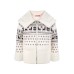 Pattern printed lapel cotton jacket