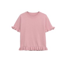 Chic Layered Knit Top with Short SleevesFashionable Women's Clothing