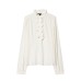 Ruffle trimmed ruffle collar viscose top