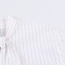 Minimalist style scarf striped poplin shirt