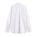 Minimalist style scarf striped poplin shirt
