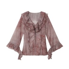 Elegant layered decorative shirt