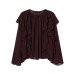 Commuting style elegant ruffled top