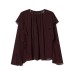 Commuting style elegant ruffled top