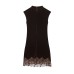 Style Lace Velvet Elegant A-Line Dress