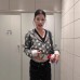 Retro Star Hoodie Women's Short Crop Top Casual Streetwear Jacket