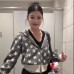 Retro Star Hoodie Women's Short Crop Top Casual Streetwear Jacket