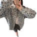 Retro Small Floral Hooded Zip-Up Sweatshirt Loose Casual Jacket