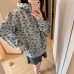 Retro Small Floral Hooded Zip-Up Sweatshirt Loose Casual Jacket