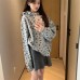 Retro Small Floral Hooded Zip-Up Sweatshirt Loose Casual Jacket